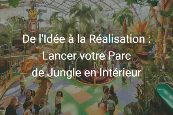 Parc d'attraction en intérieur sur le thème de la jungle